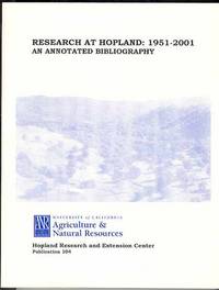 RESEARCH AT HOPLAND: 1951 - 2001 An Annotated Bibliography