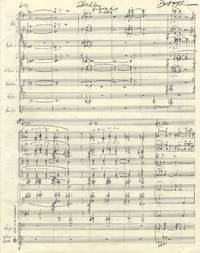 Shredder. For brass ensemble (13 players), timpani and electric bass or synthesizer. Autograph musical manuscript full score signed. Undated, but 2001. The complete work