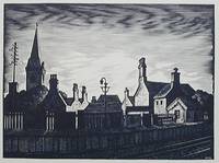 Ulster Railroad Station: Wood Engraving by John DePol