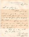 AUTOGRAPH LETTER SIGNED (ALS) ON U.S. HOUSE OF REPRESENTATIVES LETTERHEAD, JANUARY 15, 1884: