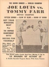 THE BROWN BOMBER -- WORLD'S CHAMPION  JOE LOUIS vs. TOMMY FARR, BRITISH CHAMPION