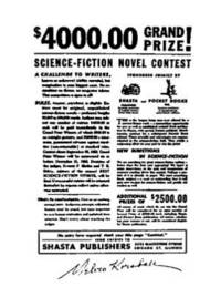 $4000.00 Grand Prize! Science-Fiction Novel Contest Flyer