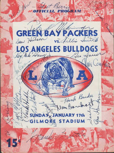 Image for Green Bay Packers vs. Los Angeles Bulldogs. Official Football Program. January 17, 1937. Gilmore Field. Sunday, January 17th. Gilmore Stadium.