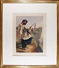 Ko-i-staun Foot Soldiery in Summer Costume, actively employed among the Rocks