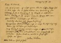 Autograph letter signed to Dr. Rudolf Weirich in Vienna
