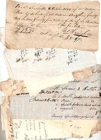 GROUP OF 18 HANDWRITTEN RECEIPTS AND PROMISORIAL NOTES BETWEEN BRADSHAWS & VARIOUS OTHERS, COLUMBIA & NASHVILLE, TENNESSEE GROUP OF 18 HANDWRITTEN RECEIPTS AND PROMISORIAL NOTES BETWEEN BRADSHAWS & VARIOUS OTHERS, COLUMBIA & NASHVILLE, TENNESSEE