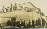 Unused photo postcard of a Scottish mission tabernacle erected for an evagelistic campaign for the American evagelists Stephens & Storrs