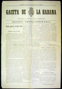 Gaceta de La Habana. Periodico oficial del gobierno. Edicion Extraordinaria. Sábado 30 de Octubre de 1897
