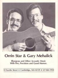 Postcard: ORRIN STAR & GARY MEHALICK--Bluegrass and Other Acoustic Music--with Fire, Precision and Good Humor Postcard: ORRIN STAR & GARY MEHALICK--Bluegrass and Other Acoustic Music--with Fire, Precision and Good Humor