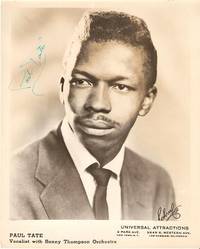 SIGNED, PROFESSIONAL PHOTOGRAPH OF R&B VOCALIST PAUL TATE SIGNED, PROFESSIONAL PHOTOGRAPH OF R&B VOCALIST PAUL TATE