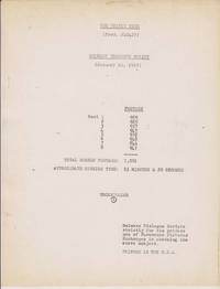 The Deadly Bees (Original Screenplay) (Prod. #10427) Release Dialogue Script (January 16, 1967) The Deadly Bees (Original Screenplay) (Prod. #10427) Release Dialogue Script (January 16, 1967)