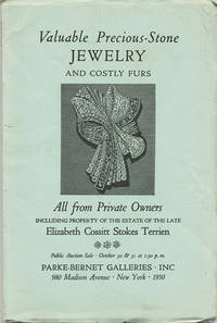 Valuable Precious-Stone Jewelry. October 30 and 31, 1950