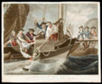 The Preservation of Sir Richard MacGwire, who fell into the Sea (by the descent of a Balloon) of the Coast of Ireland, on the 12th of May, 1785
