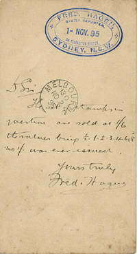 Early New South Wales post card with Sydney stamp dealer correspondence on verso