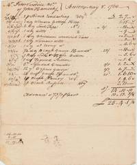 A Boston Receipt For Goods From John Hancock