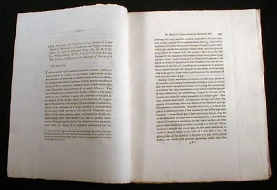 Image for Experiments on Ammonia, and an Account of a New Method of Analyzing it, By Combustion with Oxygen and Other Gases