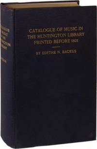 Catalogue of Music in the Huntington Library Printed Before 1801 (Hardcover)