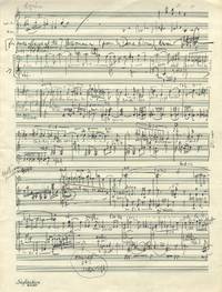 Insomnia. For solo bass voice and percussion. Autograph musical manuscript signed and dated [20]08
