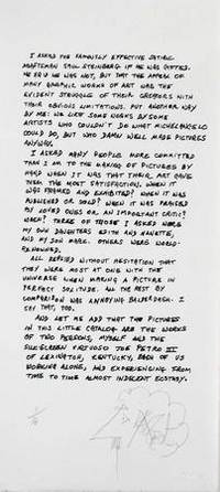 "I ASKED THE FAMOUSLY EFFECTIVE SAUL STEINBERG": Limited Edition, Signed Silkscreen Print