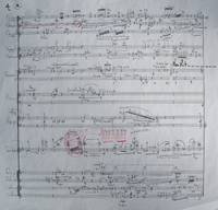 Carillon Sky for solo violin and chamber ensemble. Autograph musical manuscript of the complete work in full score