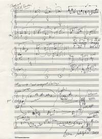 "The Obedient Choir of Emotions" for chorus (SATB) and piano. Autograph musical manuscript
