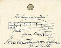 Autograph musical quotation signed and dated April 18, 1950
