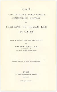 Gaii Institutionum Iuris Civilis Commentarii Quatuor or Elements