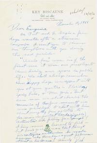 Richard Nixon Handwrites A Condolence Letter: <I>“I Have Never Learned To Fish – But Lou’s Genius Was That Through His Contagious Enthusiasm He Made Everyone Who Knew Him – A Great Fisherman – At Least In His Dream!”