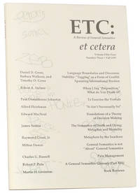 ETC, et cetera: A Review of General Semantics. Volume 54, Number 3 (Fall 1997) ETC, et cetera: A Review of General Semantics. Volume 54, Number 3 (Fall 1997)