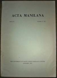 ACTA MANILANA, SERIES B, NO. 3 (16), JANUARY 1973
