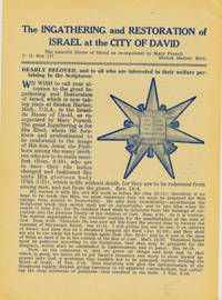 The Ingathering and Restoration of Israel at the City of David [caption title]