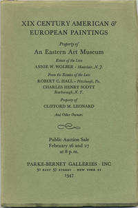 XIX century American paintings and European genre subjects, examples of the Barbizon school. February 26 and 27, 1947