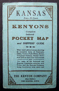 KANSAS. KENYONS COMPLETE INDEXED POCKET MAP AND SHIPPERS GUIDE