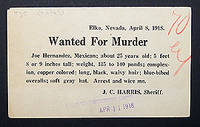 WANTED FOR MURDER