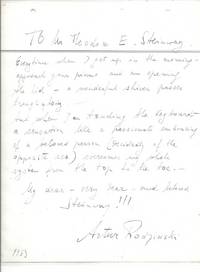 Signed tribute to Steinway & Sons. New York: 1953