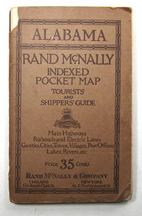 ALABAMA. RAND MCNALLY INDEXED POCKET MAP, TOURISTS' AND SHIPPERS' GUIDE