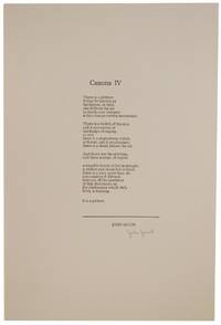 Canons IV (Signed Broadside)