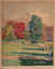 Three watercolors and a pastel depicting Dyke Mill in Montague, Mass by  Bruce Rogers from The Veatchs Arts of the Book - Used Book - Signed