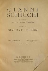 Gianni Schicchi libretto di Giovacchino Forzano... [Piano-vocal score]