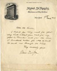 Autograph letter signed
