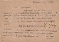 Jung Writes To One Of His Students About Sending His Book Eternal Analysis