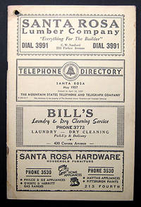 TELEPHONE DIRECTORY. SANTA ROSA. 1957