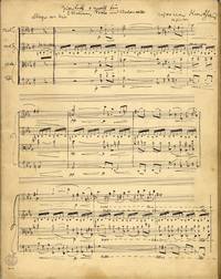 Quartett [Subtitle]: c moll fur 2 Violinen, Viola und Violoncello... Partitur. Musical manuscript signed and dated 1920-21, most probably autograph