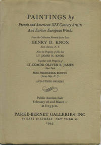 Paintings of various schools including French & other European XIX century works, American XIX-XX century paintings and works of other schools. February 28 and March 1, 1945