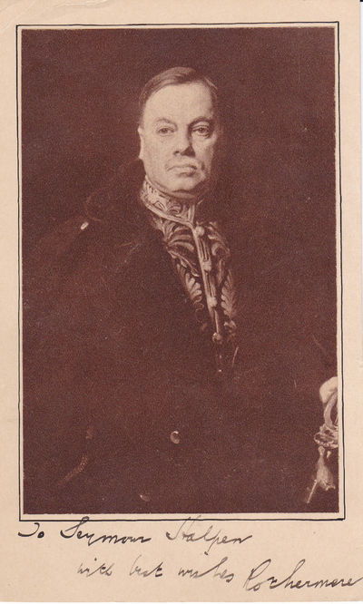 Image for PORTRAIT INSCRIBED TO NEW YORK POLITICIAN SEYMOUR HALPERN AND SIGNED BY NEWSPAPER PROPRIETOR HAROLD HARMSWORTH, 1ST VISCOUNT ROTHERMERE.