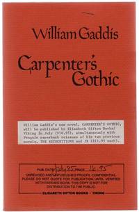 Carpenter's Gothic (Uncorrected Proof)