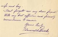 Autograph letter signed to "Max"