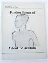 Further Poems of Valentine Ackland. 1978