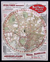 THE CLOCK GUIDE & INDICATOR, MAP OF AUCKLAND. Circa 1925