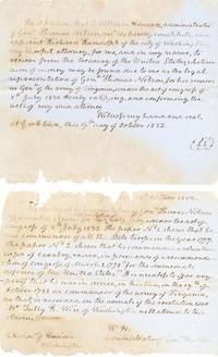 Documents Related To The Will Of Declaration Of Independence Signer Thomas Nelson